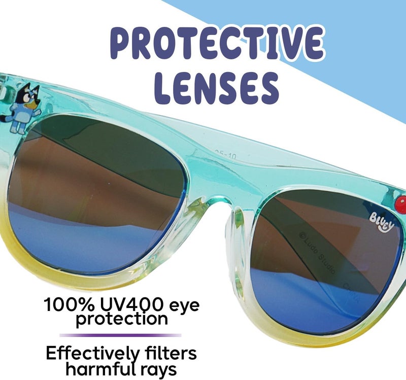 Sun-Staches Bluey Toddler Sunglasses - Arkaid Bluey Cateye with Comfortable UV-Protective Bluey Sunglasses Toddler Size w/t Soft Case - Image 3